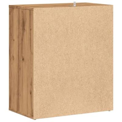 Schoenenkast 60x35x70 cm bewerkt hout artisanaal eikenkleur
