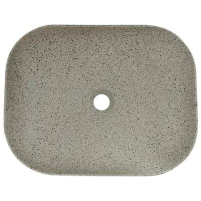 VidaXL Opzetwasbak rechthoekig 48x37,5x13,5 cm keramiek grijs