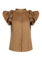 Aaiko Gezana Vis 355 T-shirt Korte Mouw 181025 Almond - thumbnail