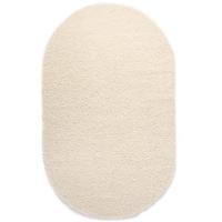 Tapeso Ovaal hoogpolig vloerkleed shaggy Trend effen - ivoor - 120x180 - thumbnail