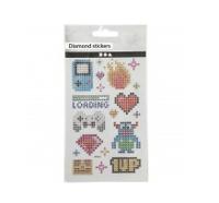 Creativ Company Diamond stickers, gadgets, vel 10x16 cm, 1 vel - thumbnail
