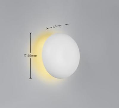 Trio Witte wandlampDavey Ø 15cm - R24431131