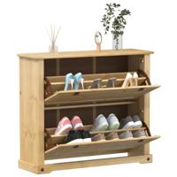 VidaXL Schoenenkast corona 99x32x85 cm massief grenenhout - thumbnail