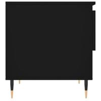 Salontafels 2 st 50x46x50 cm bewerkt hout zwart - thumbnail