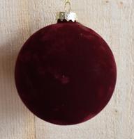 Glass flock ball dark red Everbright Hortus - Hortus - thumbnail