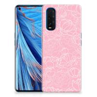 OPPO Find X2 TPU Case White Flowers - thumbnail