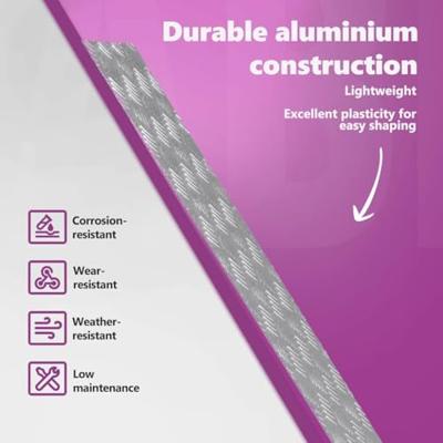 VidaXL Trap tread rechthoekig 2 pcs zilver 100 x 30 cm aluminium