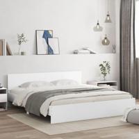 Bedframe met hoofdeinde en LED wit 180x200 cm - thumbnail