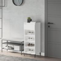 Schoenenrek 40x36x105 cm bewerkt hout hoogglans wit - thumbnail