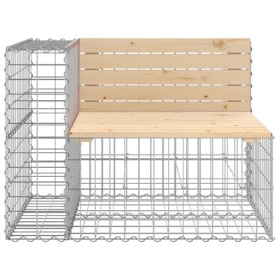 Tuinbank schanskorfontwerp 287x71x65,5 cm massief grenenhout - thumbnail