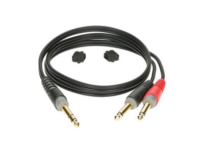 Klotz AY1-0100 2x jack 2p - 1x jack 3p 1 meter verloopkabel