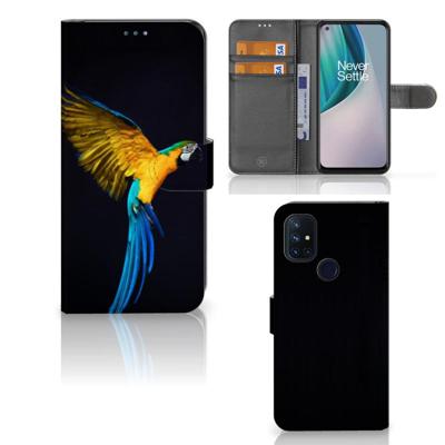 OnePlus Nord N10 | Telefoonhoesje | Met pasjeshouder | Papegaai