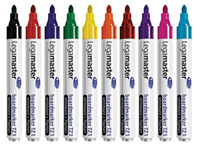 Legamaster boardmarker TZ 1 7-110099 Whiteboardmarker Blauw, Bruin, Groen, Rood, Zwart, Oranje, Violet, Roze, Lichtblauw 10 stuk(s)
