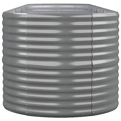 Plantenbak 440x80x68 cm gepoedercoat staal grijs