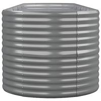 Plantenbak 440x80x68 cm gepoedercoat staal grijs - thumbnail