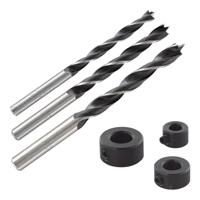 Wolfcraft Deuvelboren | Centerpunt + D-stop | Ø6, 8, 10mm | 3 stuks - 2730000 - thumbnail