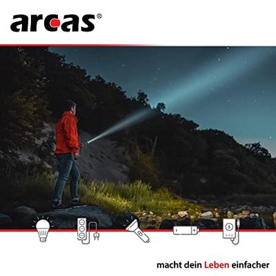Arcas Arcas 3W 30700015 Zaklamp LED werkt op batterijen 130 lm 169 g