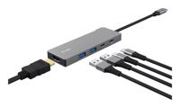 Trust Dalyx USB-combi-hub Grijs - thumbnail