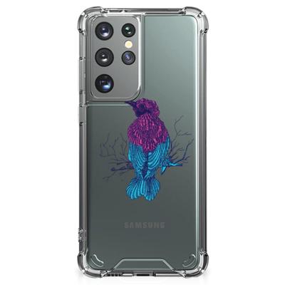 Samsung Galaxy S21 Ultra Stevig Bumper Hoesje Merel Samsung Galaxy S21 Ultra Stevig Bumper Hoesje Merel