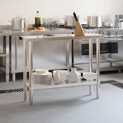 VidaXL Keukenwerktafel 110x30x85 cm roestvrij staal VidaXL Keukenwerktafel 110x30x85 cm roestvrij staal