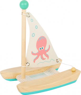 Small Foot badspeelgoed houten catamaran octopus