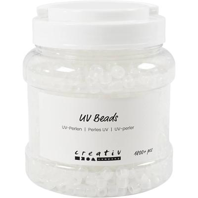 Creativ Company Uv-parels , l: 6 mm, d 8 mm, gatgrootte 4 mm, ca. 1800+ stuk, diverse kleuren, 320 gr, 700 ml/ 1 doosje Creativ Company Uv-parels , l: 6 mm, d 8 mm, gatgrootte 4 mm, ca. 1800+ stuk, diverse kleuren, 320 gr, 700 ml/ 1 doosje