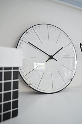 NeXtime ne-3506wi wandklok big stripe ø20 glas wit