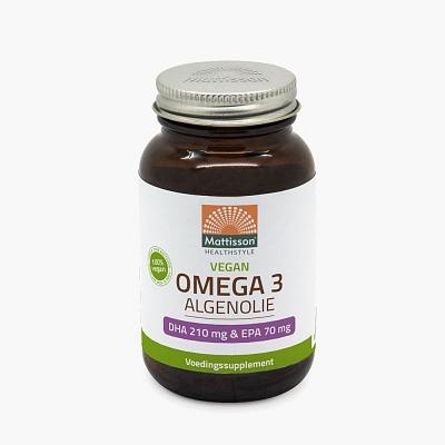 Mattisson Vegan omega-3 algenolie DHA 210mg EPA 70mg 60 Vegetarische capsules