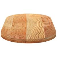 Tafelblad 120x60x4 cm ovaal massief eikenhout lichtbruin - thumbnail