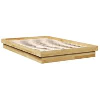 Bedframe zonder matras 120x190 cm massief hout eiken - thumbnail