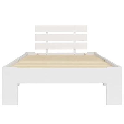 Bedframe massief grenenhout wit 90x200 cm Bedframe massief grenenhout wit 90x200 cm