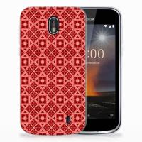 Nokia 1 | TPU bumper | Batik Rood - thumbnail