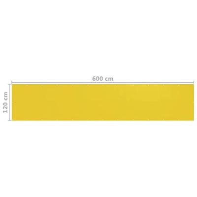 VidaXL Balkonscherm 120x600 cm hdpe geel VidaXL Balkonscherm 120x600 cm hdpe geel