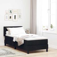 Boxspringbed met matras met matras Zwart 80 x 200 cm - thumbnail