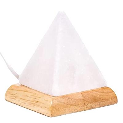 Himalaya Zoutlamp USB Wit Piramide (ca. 400 gram) 9 cm