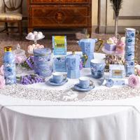 Italiaanse koffiemaker - BIALETTI - Moka Express - Birdgerton Collectie - 6 kopjes - 250 ml - Blauw / Bloemen - thumbnail