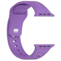 By Qubix - Square siliconen band - Paars - Compatible met Apple Watch 38mm / 40mm / 41mm / 42mm - Compatible Apple watch bandjes - thumbnail