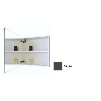 Spiegelkast Sanicare Qlassics 60 cm 1 Deur Antraciet Links Sanicare