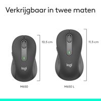 Logitech Signature M650 L left Muis Radiografisch, Bluetooth Maat: L Optisch Graphite 5 Toetsen 4000 dpi - thumbnail