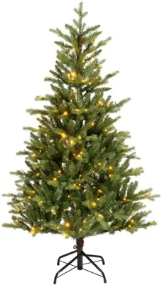 Everlands Allison fir verlichte kunstkerstboom groen 180cm, 320 lampjes