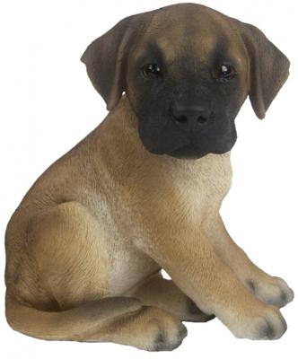 Esschert Design Duitse Dog Pup Zittend tuinbeeld