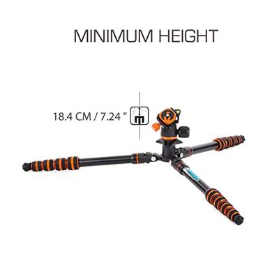 3 Legged Thing Punks Corey 2.0 Magnesiumlegering Ultra-Compact Reisstatief - Verstelbaar, multifunctioneel camerastatief met drie afneembare poten (COREYBLACK2.0)