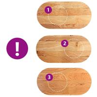 Tafelblad 100x50x4 cm ovaal massief eikenhout lichtbruin - thumbnail