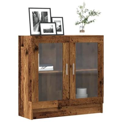 Boekenkast 82,5x30,5x80 cm bewerkt hout oud houtkleurig