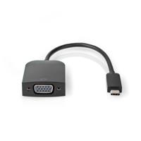Nedis CCGP64852BK02 Usb-adapter Usb 3.2 Gen 1 Usb Type-c™ Male Vga Female 15p 5 Gbps 0.20 M Rond Vernikkeld Pvc Zwart Polybag - thumbnail