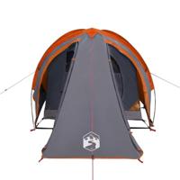 Tent 2-persoons 320x140x120 cm 185T taft grijs en oranje - thumbnail