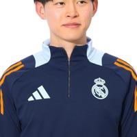 adidas Real Madrid Trainingstrui 1/4-Zip 2024-2025 Donkerblauw Oranje Lichtblauw - thumbnail