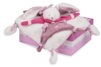 Vierkante knuffel 27 cm kersenkonijn - DOUDOU ET COMPAGNIE rozen Vierkante knuffel 27 cm kersenkonijn - DOUDOU ET COMPAGNIE rozen