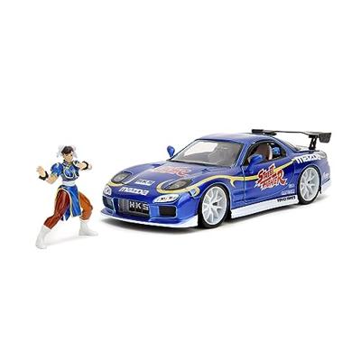 JADA TOYS Street Fighter 1993 Mazda RX7 met Chun-Li figuur Kant-en-klaar model Personenauto (model) JADA TOYS Street Fighter 1993 Mazda RX7 met Chun-Li figuur Kant-en-klaar model Personenauto (model)