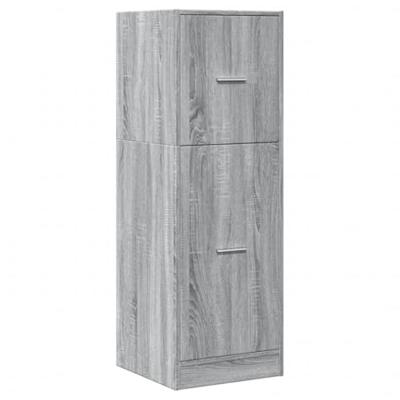 Apothekerskast 40x41x118 cm bewerkt hout grijs sonoma eiken - thumbnail